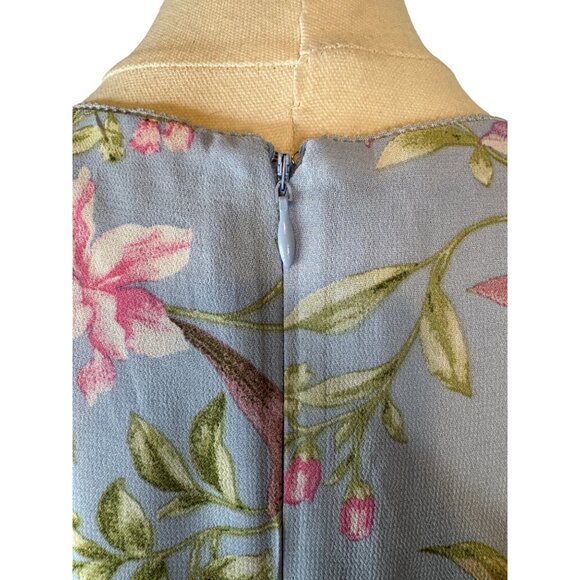 WAYF Small Dahlia Light Blue Floral Dressy V Neck Midi NWT - Picture 8 of 16